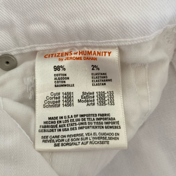 ❤️ Citizens of Humanity White Bootcut Jeans Size 26 NWOT - Picture 6 of 15